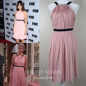 Rare Pink Ruffled Dress ASO Penny The Big Bang Theory Alexis Bledel Red Carpet
